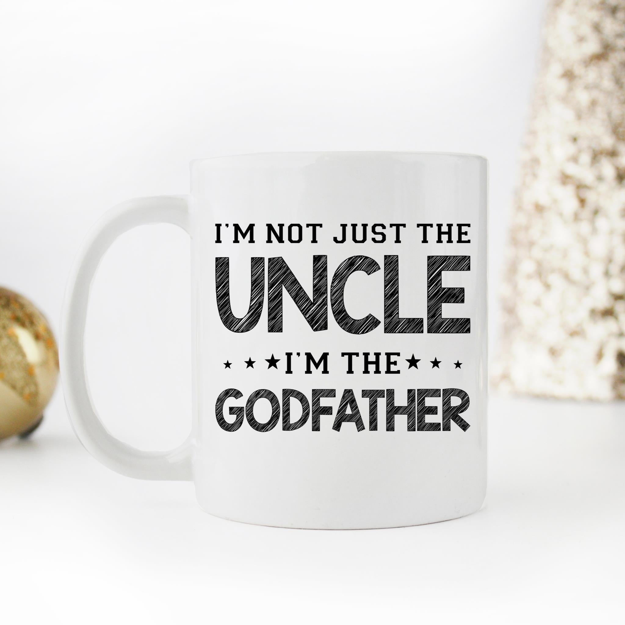 Skitongifts Funny Ceramic Novelty Coffee Mug Funny I Am Not Just The Uncle I Am The Godfather 2a1sE41