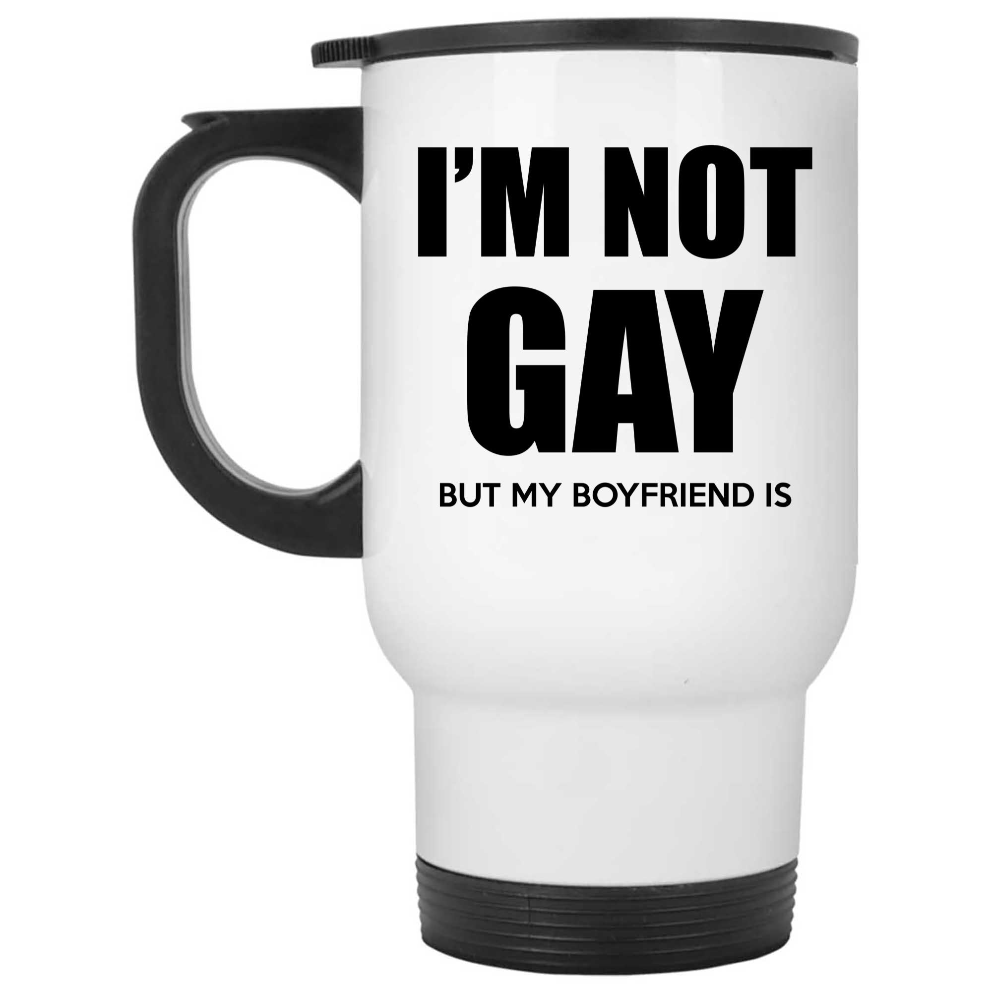 Skitongifts Funny Ceramic Novelty Coffee Mug Funny Lgbt Pride Month Im Not Gay But My Boyfriend Is j4jQDJt