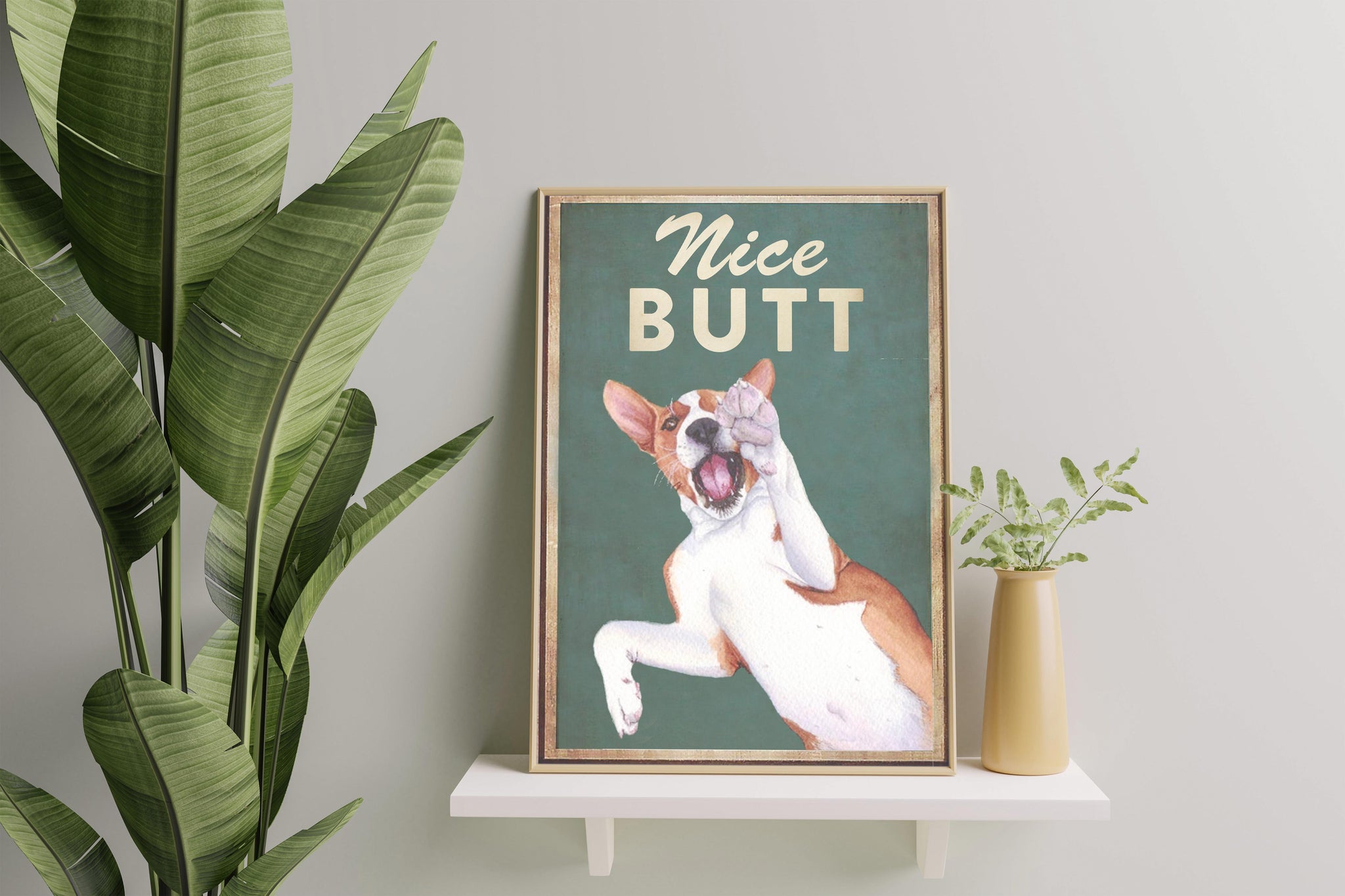 Funny Basenji Art Nice Butt-TT1008