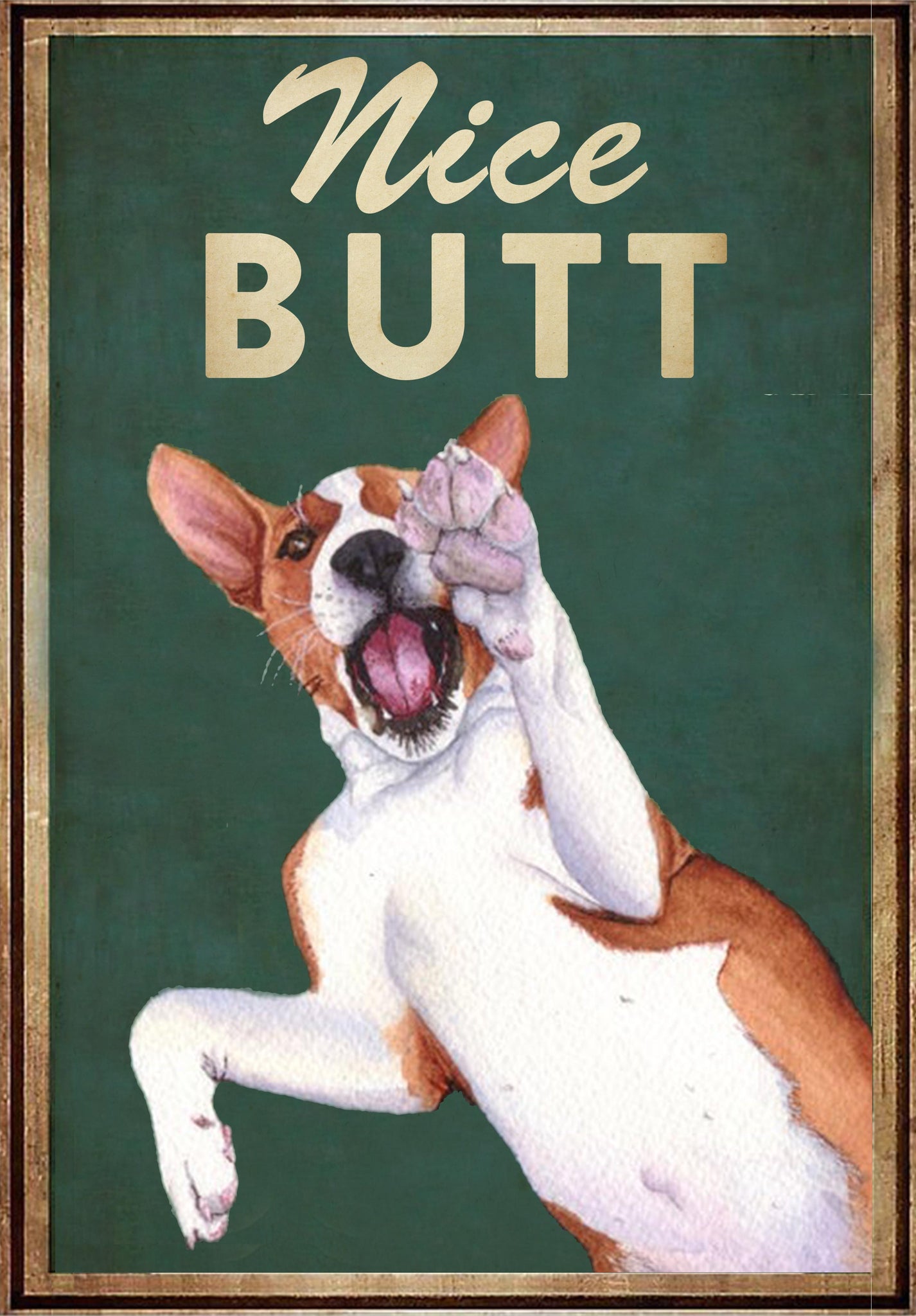 Funny Basenji Art Nice Butt-TT1008