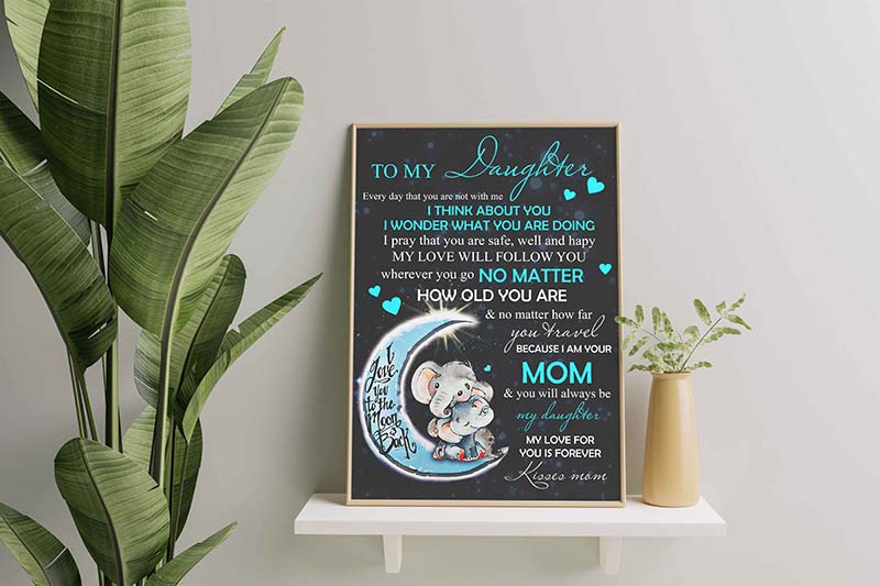 Funny Elephant Mom To My Daughter-TT3012