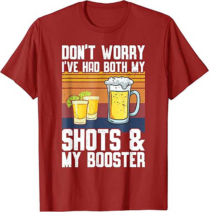 Skitongift Funny Had My 2 Shots Dont Worry Had Both My Shots Tequila T Shirt