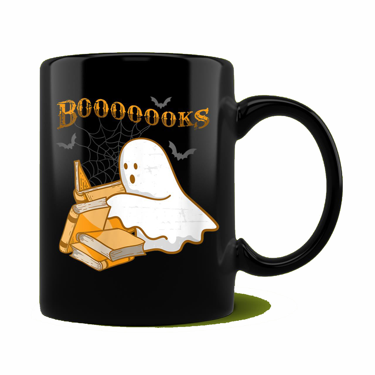 Skitongift Spooky Ceramic Novelty Coffee Mug Funny Halloween Mug Gift For Teachers Librarian Funny Ghost Boooooks