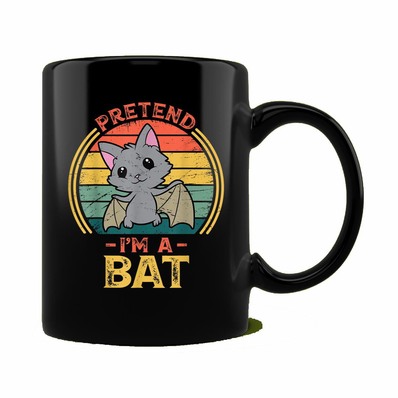Skitongift Ceramic Novelty Coffee Mug Funny Spooky Halloween Mug Pretend Im A Bat