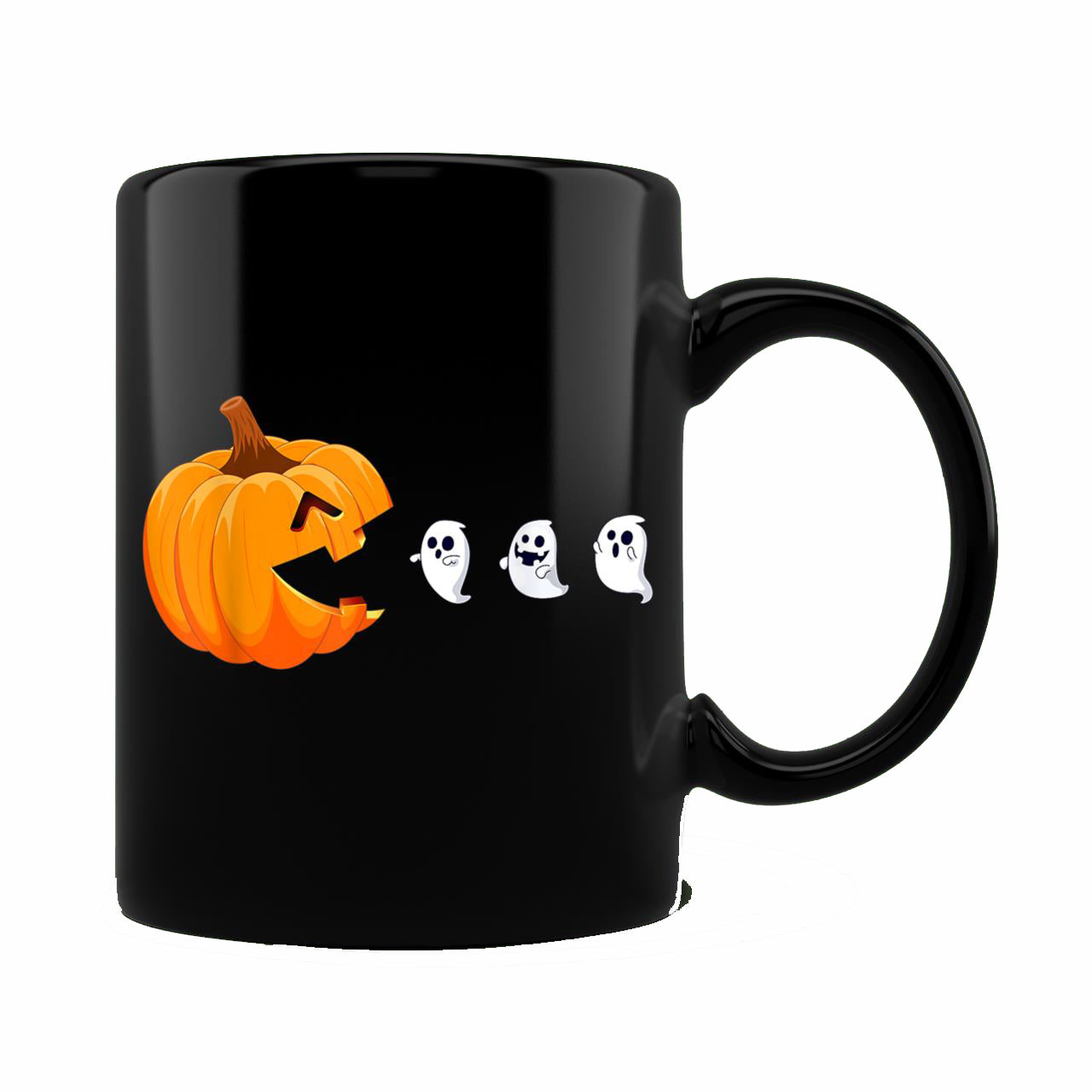 Skitongift Ceramic Novelty Coffee Mug Funny Spooky Halloween Pumpkin Ghosts Spooky Halloween Mug