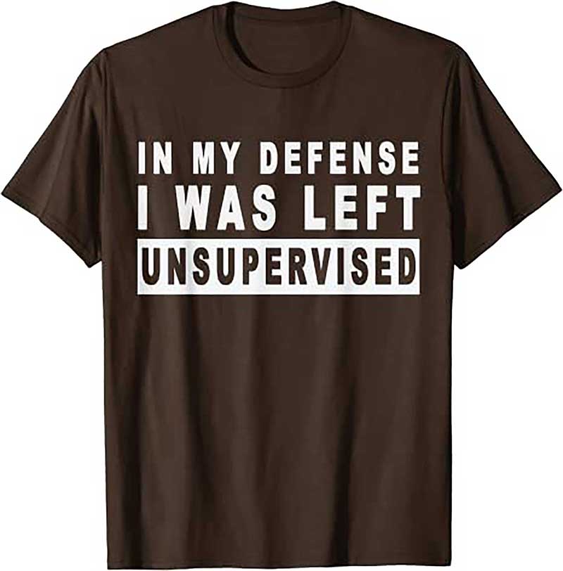 Skitongift Funny In My Defense I Was Left Unsupervised T Shirt