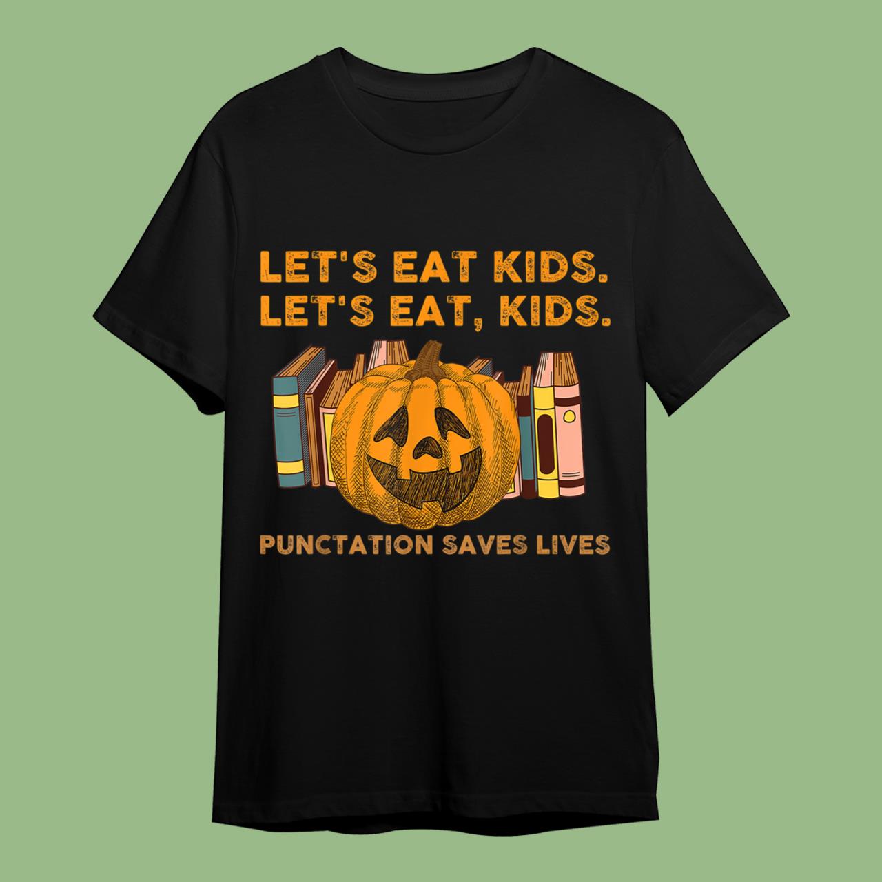 Skitongift Funny Teachers Halloween Pumpkin T-Shirt