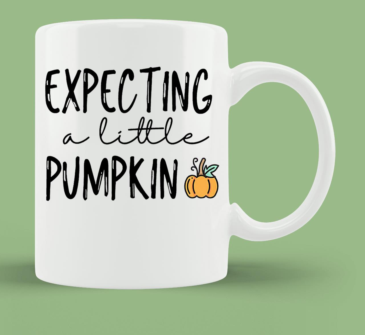 Skitongift Ceramic Novelty Coffee Mug Funny Thanksgiving Mug Expecting A Little Pumpkin