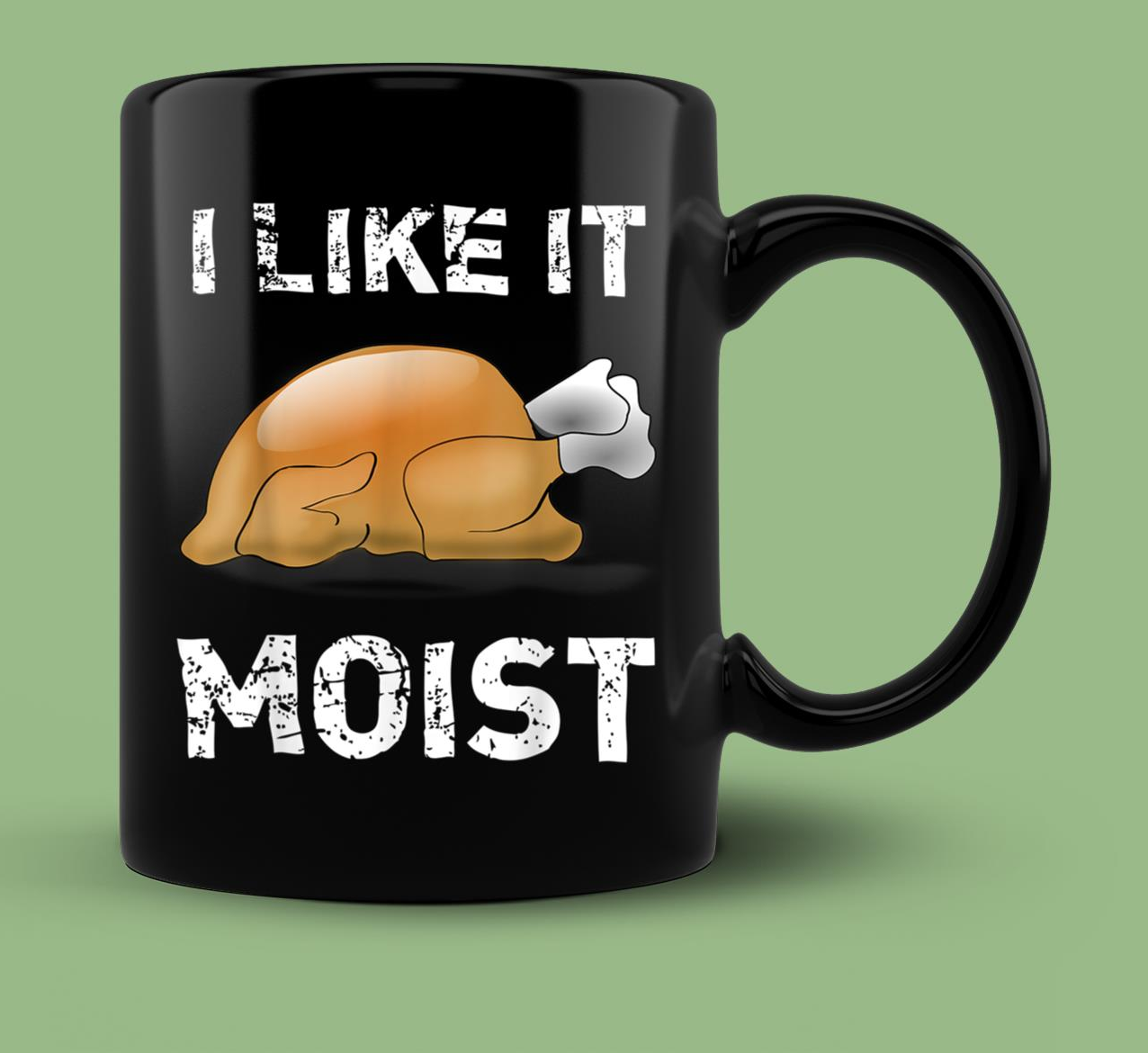 Skitongift Ceramic Novelty Coffee Mug Funny Thanksgiving Mug I Like It Moist