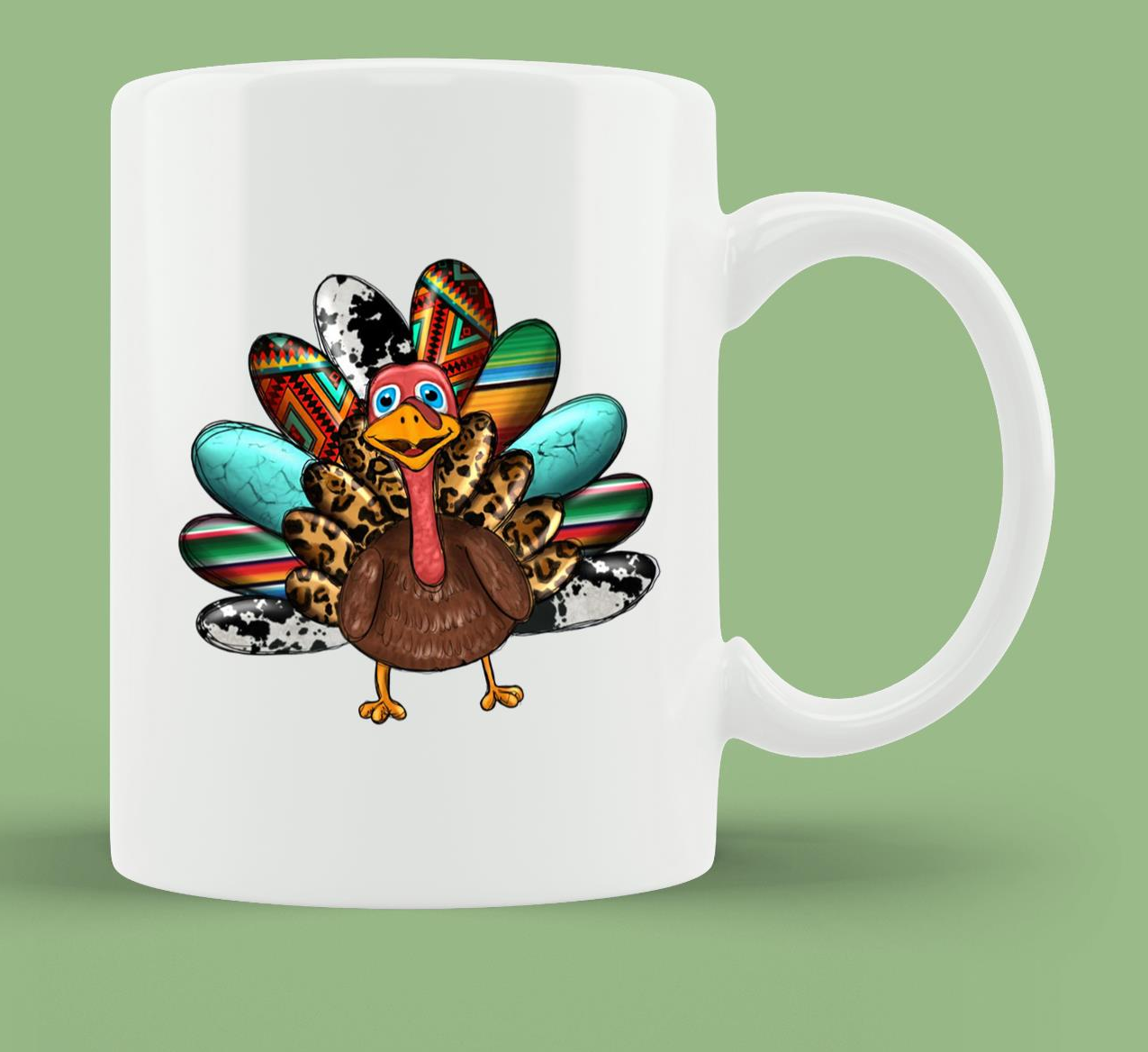 Skitongift Ceramic Novelty Coffee Mug Funny Thanksgiving Mug The Turkey