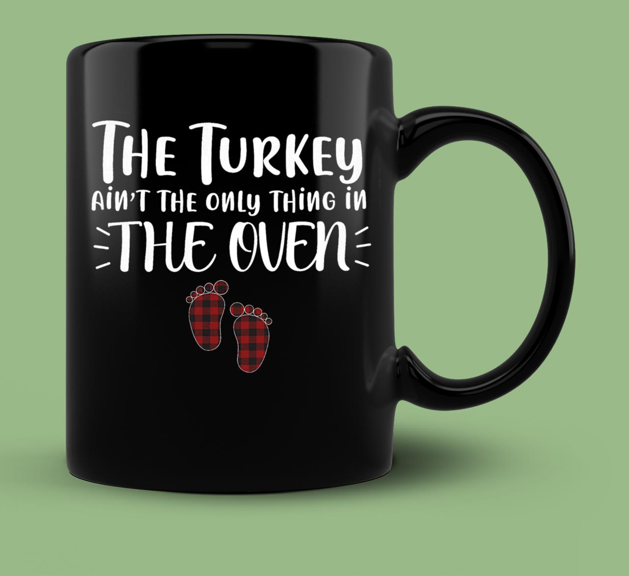 Skitongift Ceramic Novelty Coffee Mug Funny Thanksgiving Mug The Turkey Ain'T The Only Thing In The Heaven