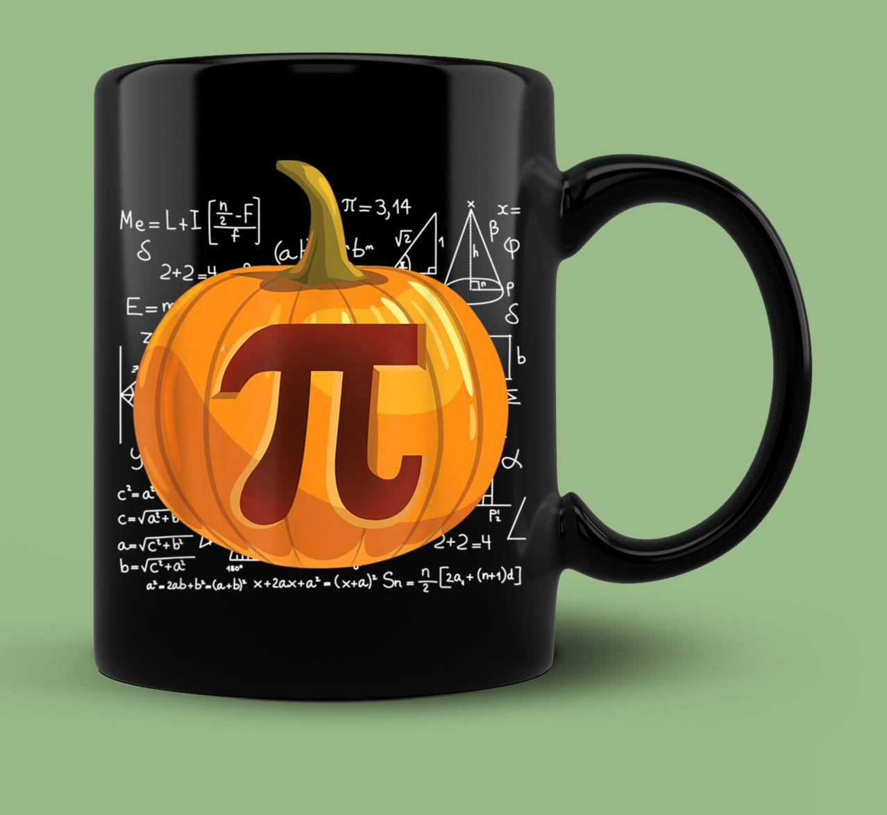 Skitongift Ceramic Novelty Coffee Mug Funny Thanksgiving Mugs Pumpkin Pie Math Mug Funny Halloween Thanksgiving Pi Day