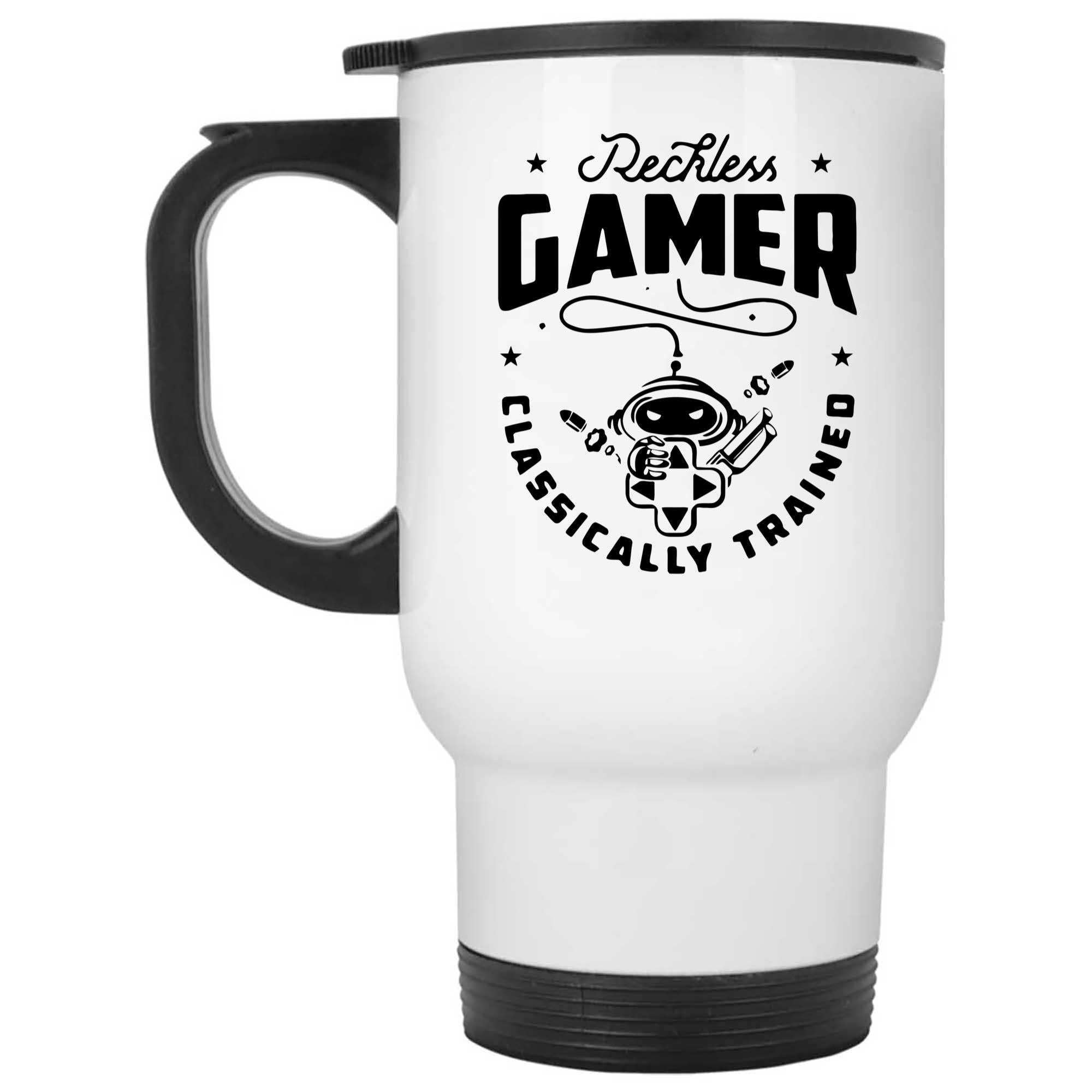 Skitongifts Funny Ceramic Novelty Coffee Mug Gamer Classically Trained CKE4FQe
