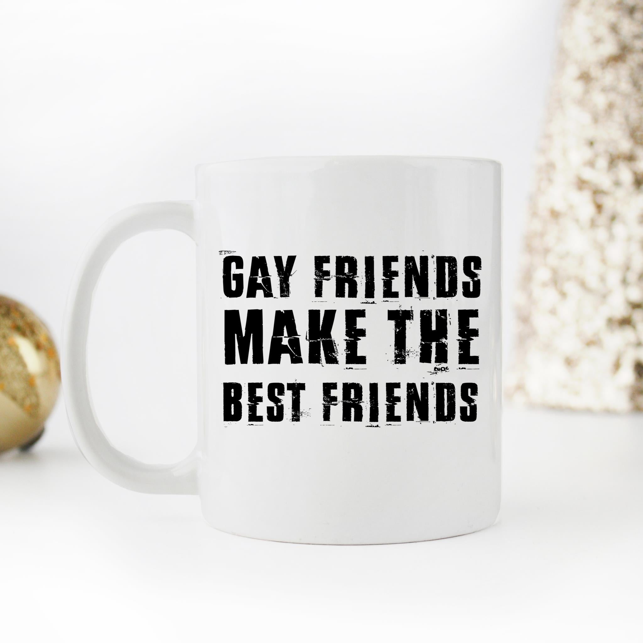 Skitongifts Funny Ceramic Novelty Coffee Mug Gay Ally Best Friends Proud Pride Lgbt Allies Fun Onm7xW7