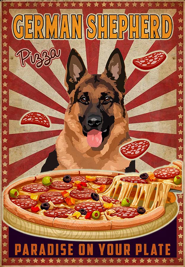 German Shepherd - Pizza Paradise On Your Plate-MH2109