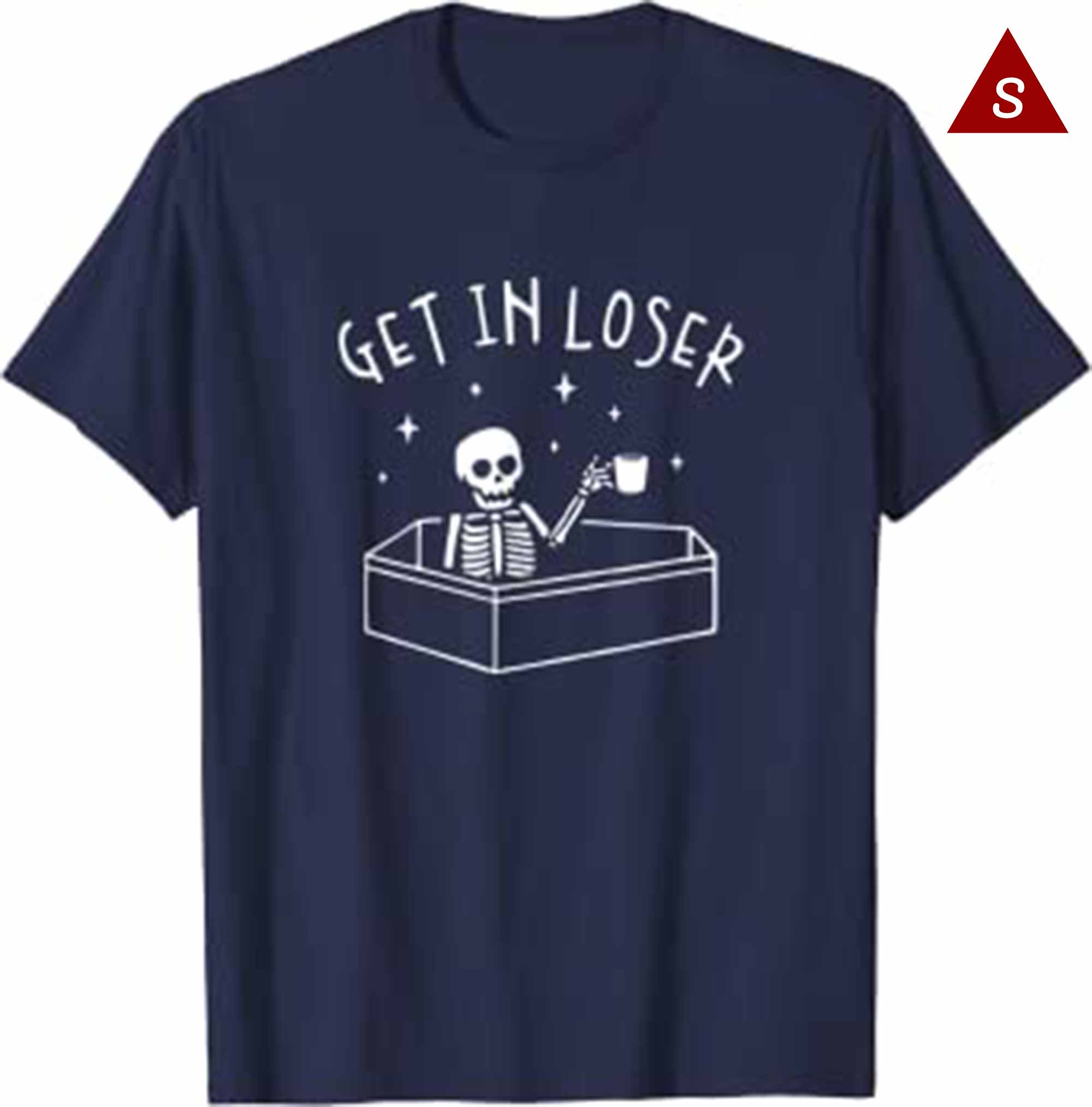 Skitongift Get In Loser Skeleton In Coffin Spooky Men Women Funny T Shirt