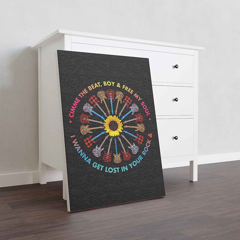 Skitongifts Wall Decoration, Home Decor, Decoration Room Gimme The Beat, Boys And Free My Soul I Wanna Get Lost In Your Rocknroll-TT3012