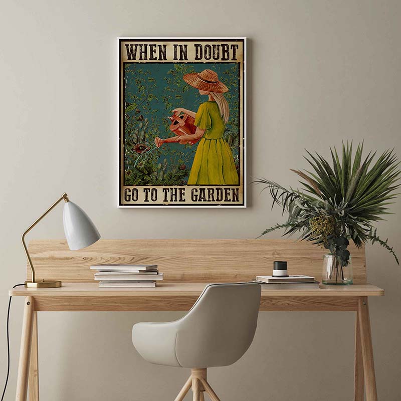 Skitongifts Wall Decoration, Home Decor, Decoration Room Girl And Garden When In Doubt, Go To The Garden-TT2503
