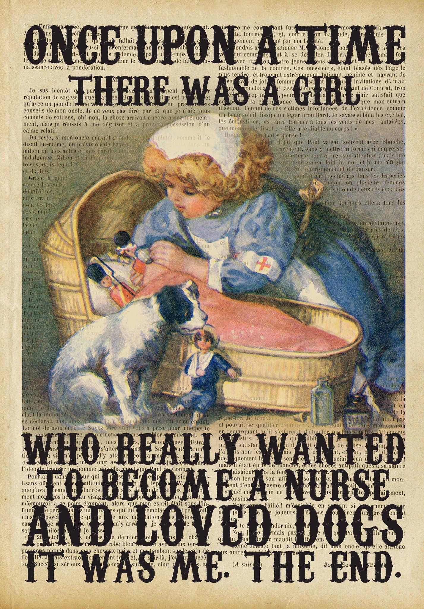 Girl Nurse and Dog Dictionary Wanted To Become A Nurse & Loved Dogs-TT0908