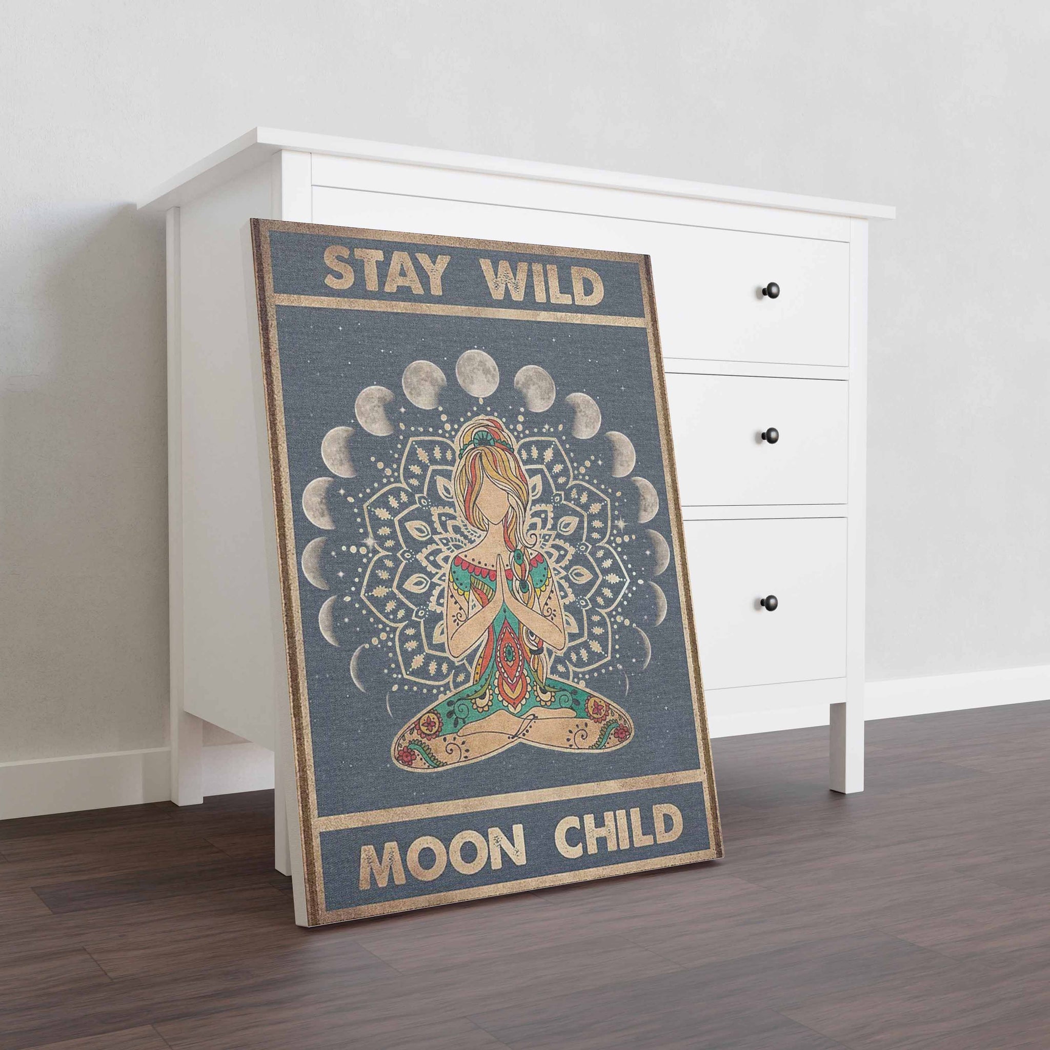 Girl Stay Wild Moon Child Vintage Retro Illustration Art-TT1008