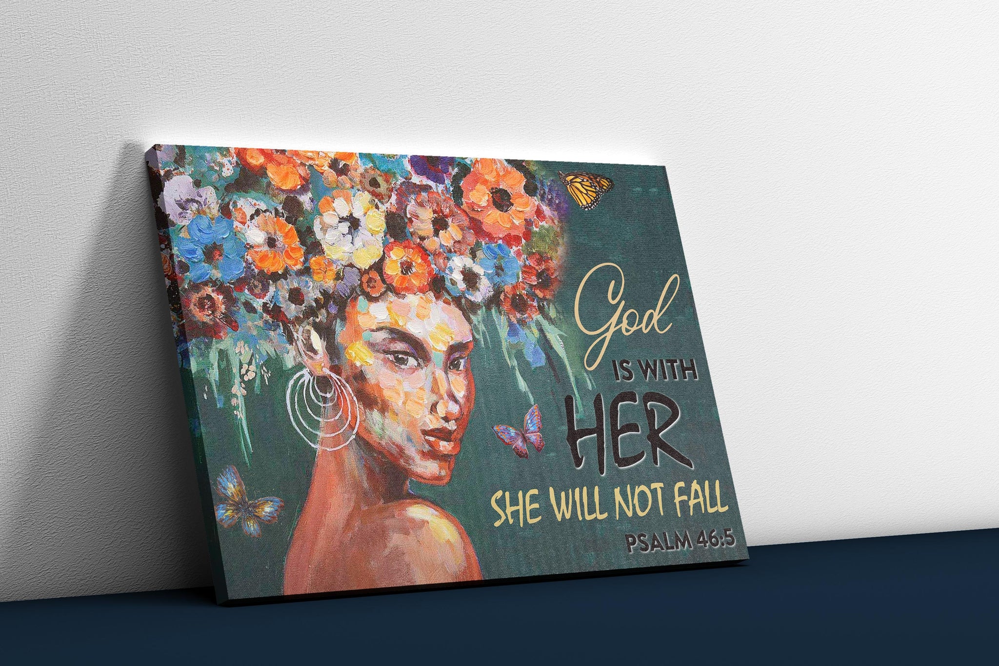 God Is With Her She Will Not Fall Black Girl Magic-TT1108