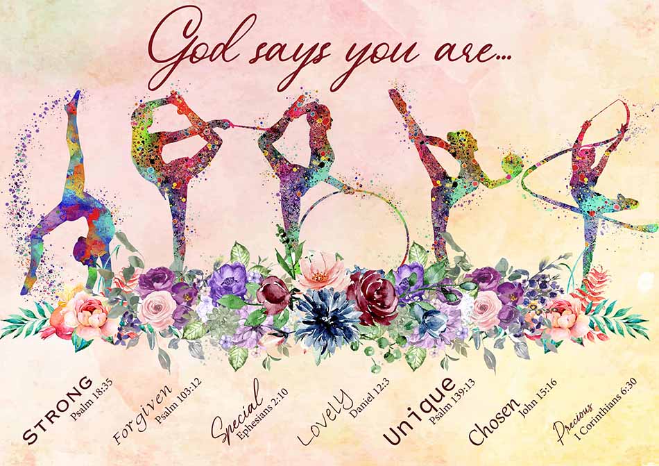 God Says You Are Strong Forgiven Special Lovely Gymnastics Girls-TT2508