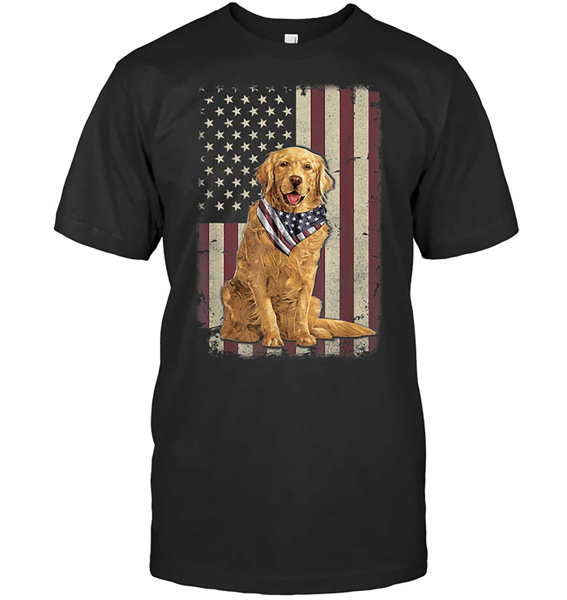 Skitongift-Golden-Retriever-American-Flag-Funny-Shirts-Hoodie-Sweater-Short-Sleeve-Casual-Shirt