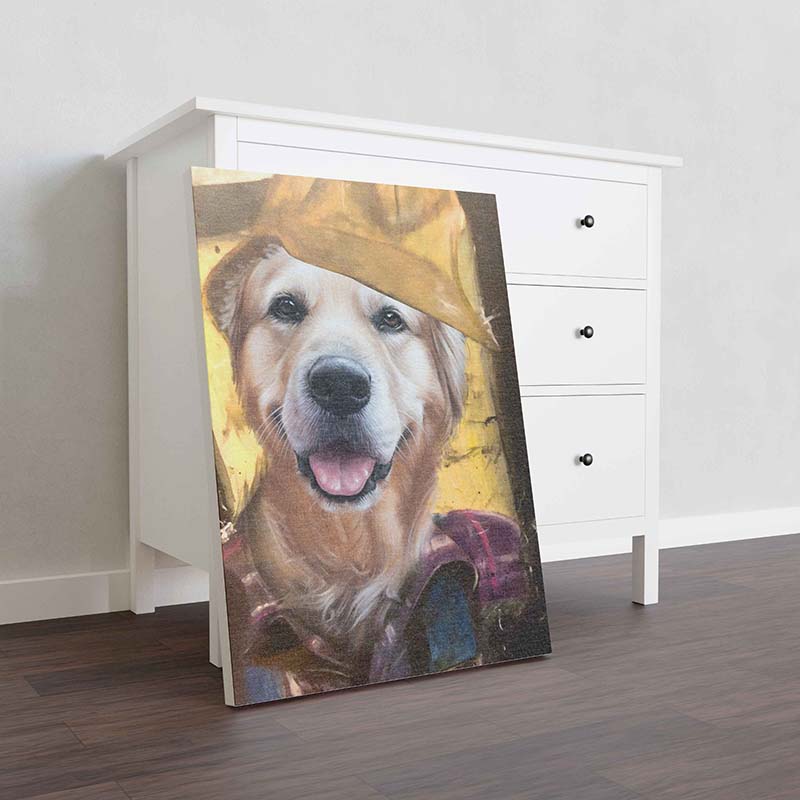 Skitongifts Wall Decoration, Home Decor, Decoration Room Golden Retriever Dog Plumber-TT1012