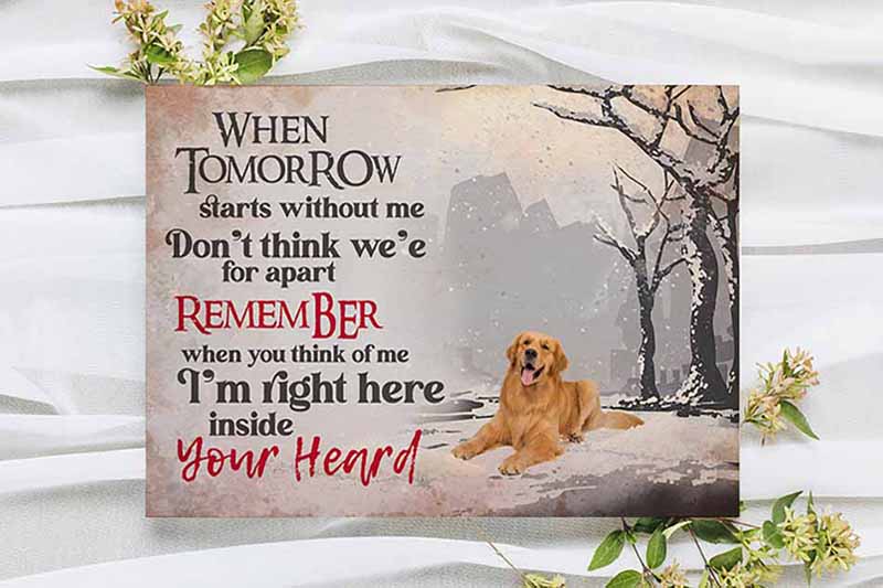Golden Retriever I'm Right Here Inside Your Heart Ver2 MH0809