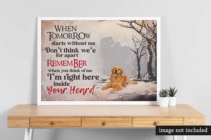 Golden Retriever I'm Right Here Inside Your Heart Ver2 MH0809