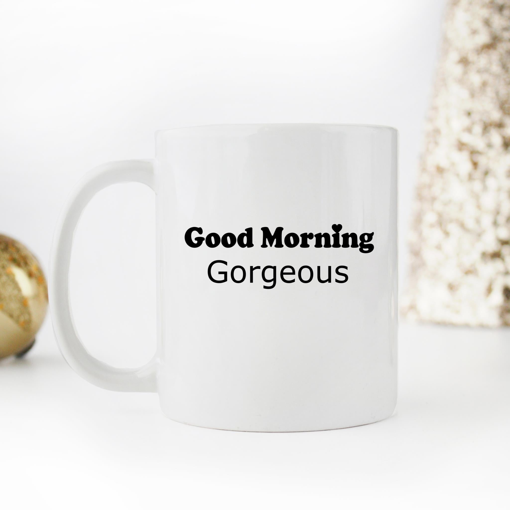 Skitongifts Funny Ceramic Novelty Coffee Mug Good Morning Gorgeous Gifts For Wife Girlfriend Heart Valentine a2GU4WW