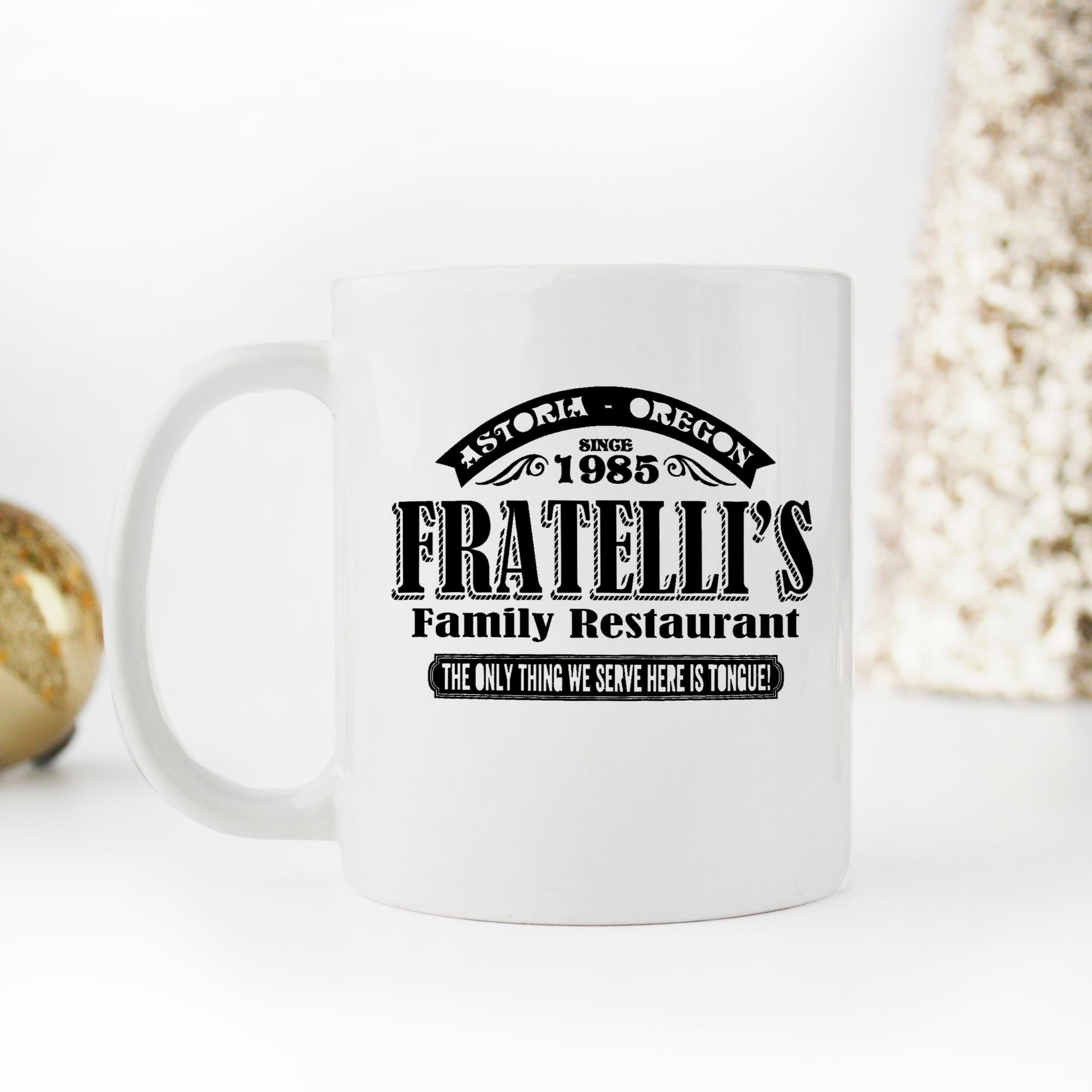 Skitongifts Funny Ceramic Novelty Coffee Mug Goonies Fratelli's Family Restaurant QrkEQOA