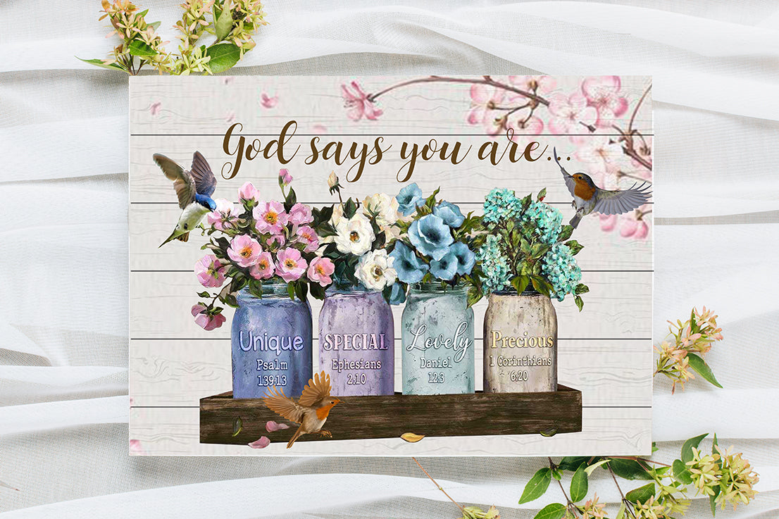 Gorgeous Flowers In Mason Jars And Butterflies God Says You Are