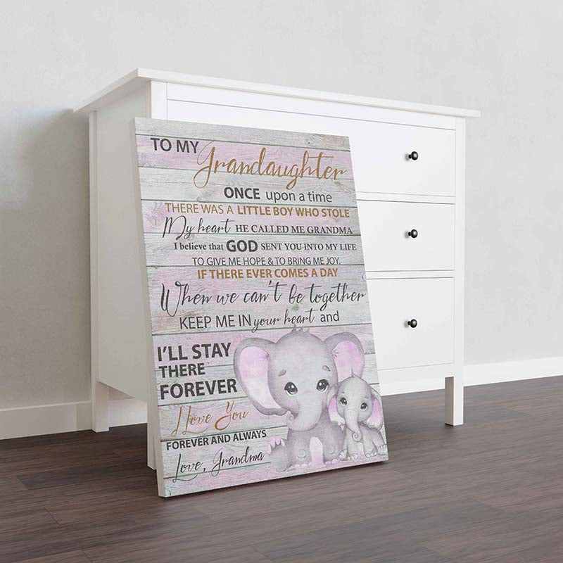 Skitongifts Wall Decoration, Home Decor, Decoration Room Grandaughter Elephant, Best For Newborn Grandchildren From Grandma-TT0911