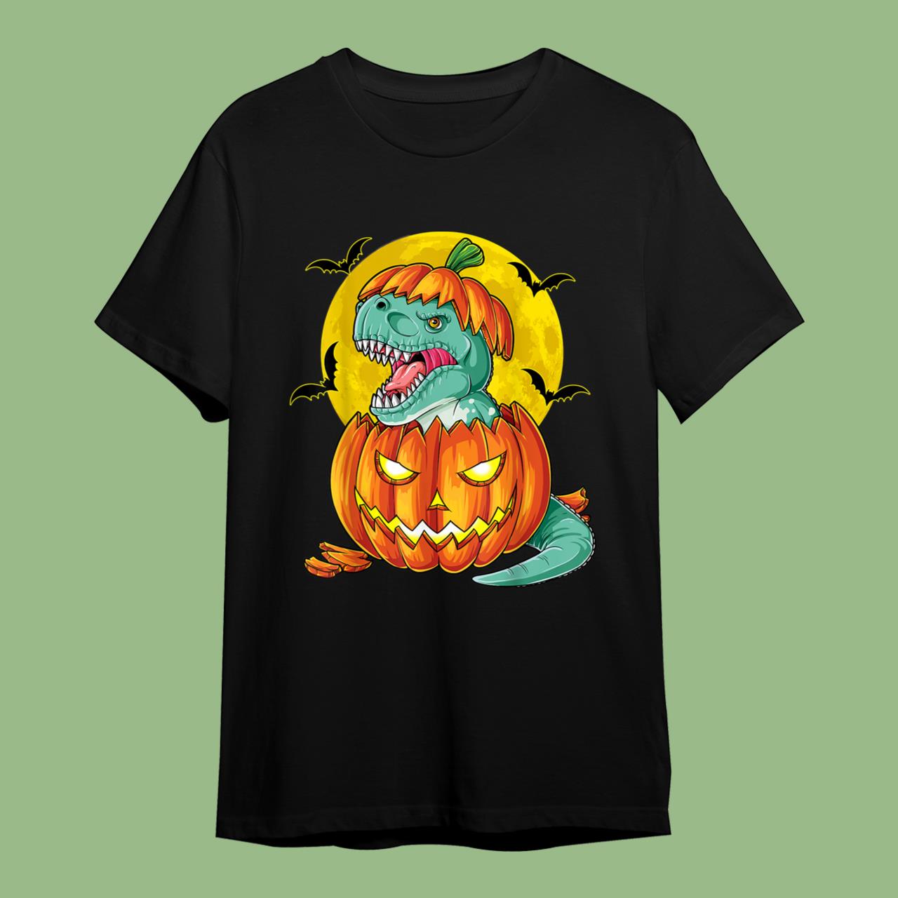 Skitongift Halloween Kids Pumpkasaurus Gift T-Shirt