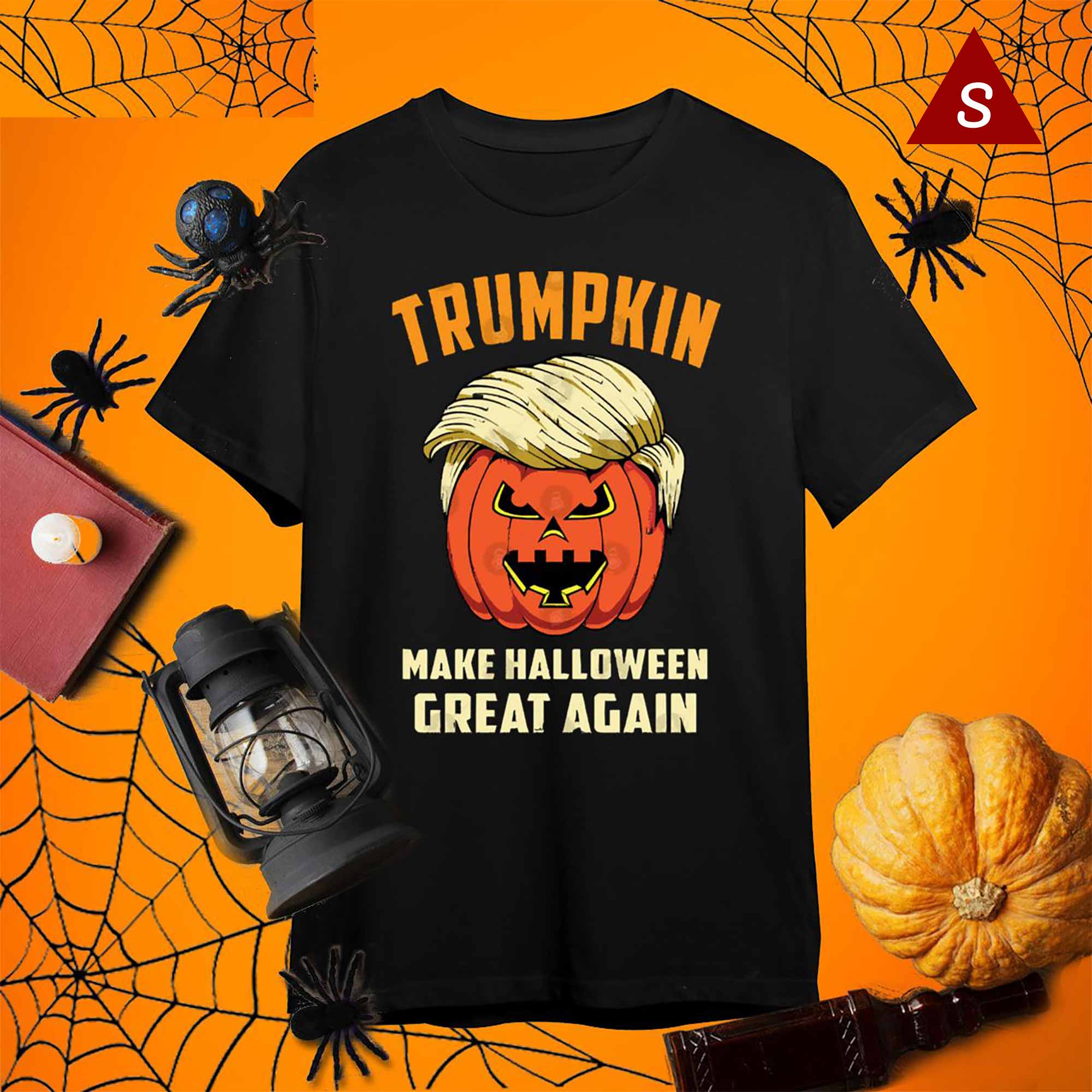 Skitongift Halloween Trumpkin Make Halloween Great Again Trump Halloween Shirt