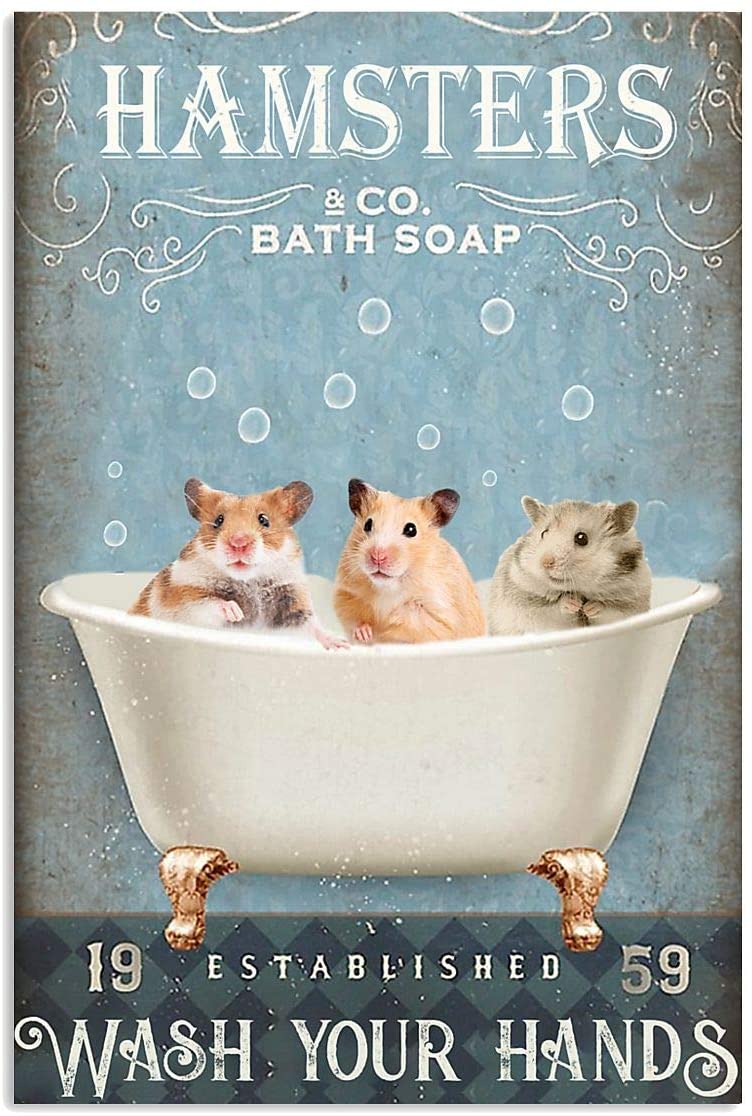 Hamster Bath Soap Wash Your Hand Fun Quote Slogan