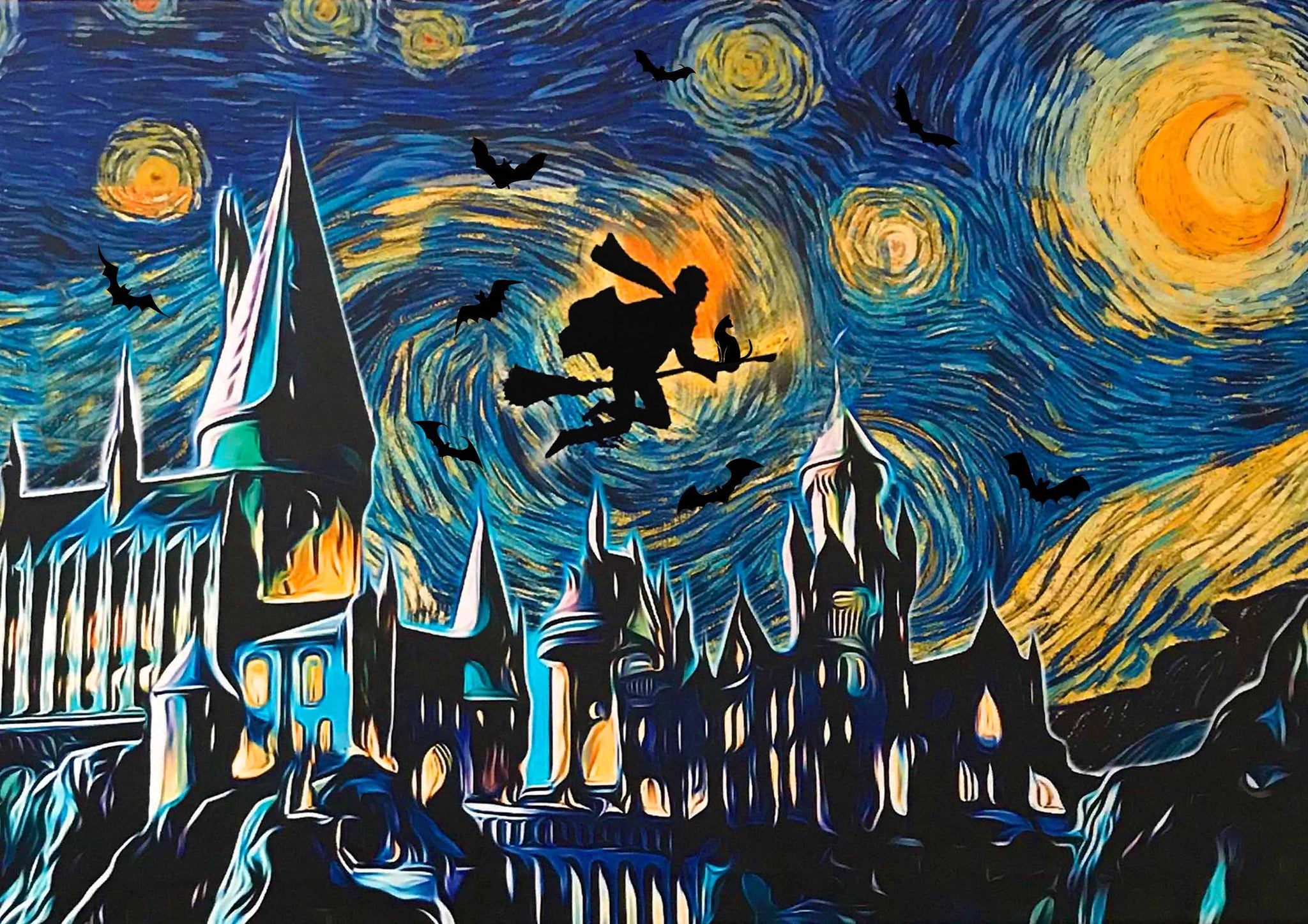 Haunted Castle Starry Night Dark-TT0408
