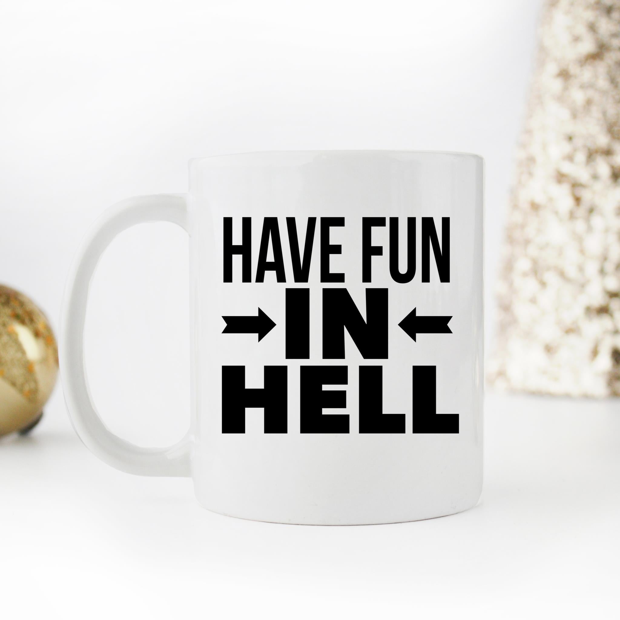 Skitongifts Funny Ceramic Novelty Coffee Mug Have Fun In Hell, The Book Of Mormon Musical Inspired Broadway Fan qaGYI7N