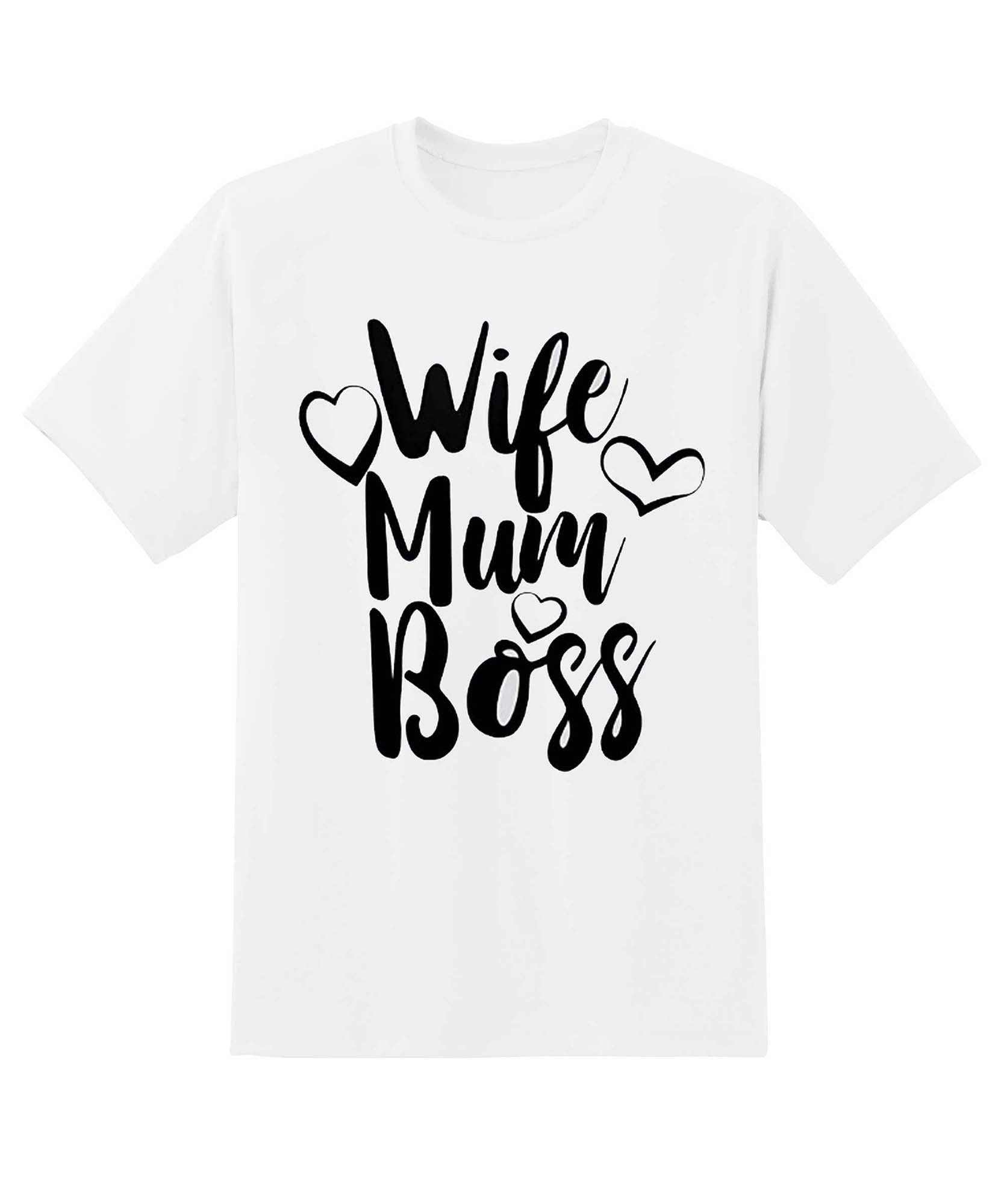 Skitongift Heart Wife Mom Boss Birthday For Women And Boss Lady Funny Shirts Hoodie Sweater Short Sleeve Casual Shirt