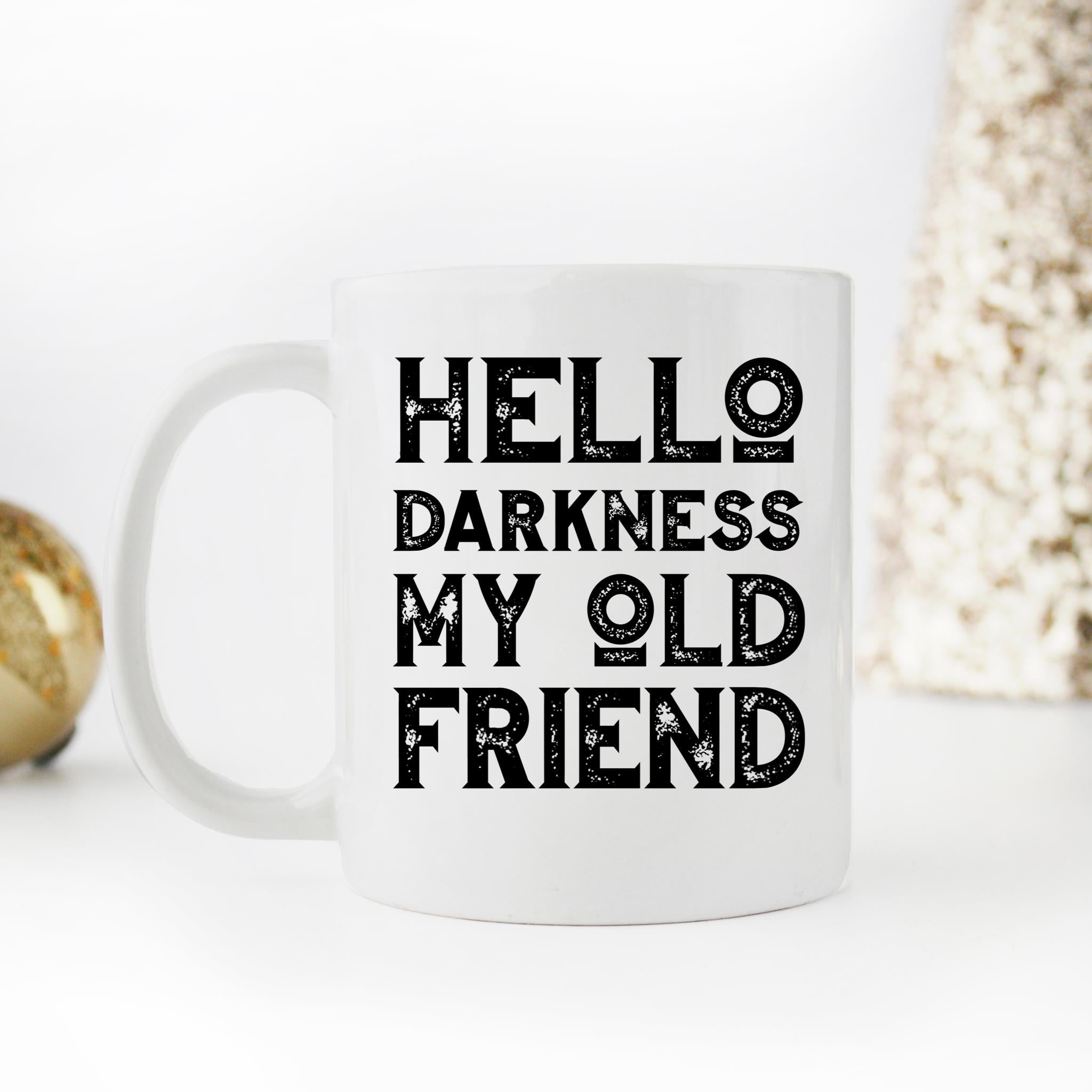Skitongifts Funny Ceramic Novelty Coffee Mug Hello My Old Friend Folk Rock Simon And Garfunkel Lover 5x0u7gT