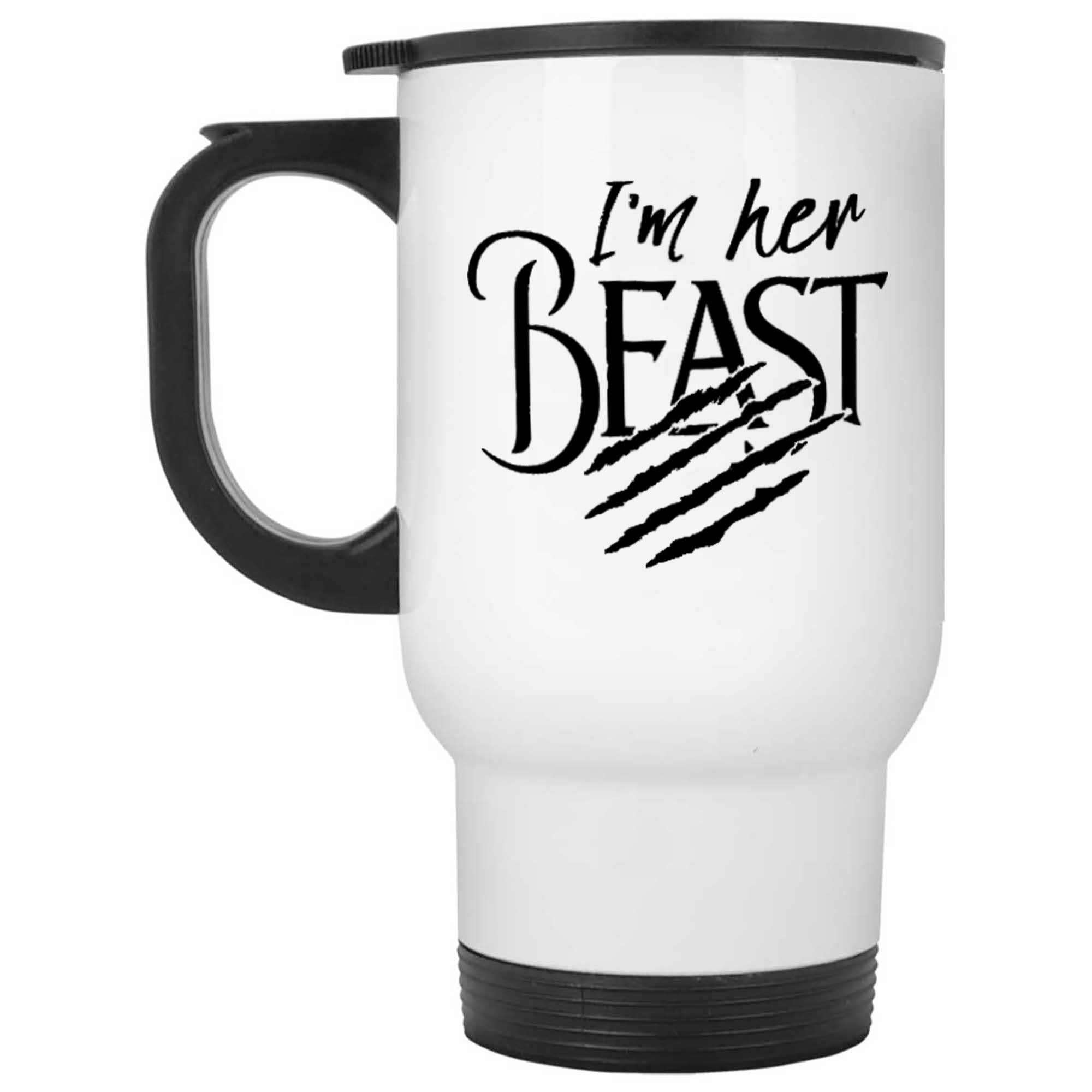Skitongifts Funny Ceramic Novelty Coffee Mug Her Beast Funny Humorous And Cute Couple With Couples cBftUYO