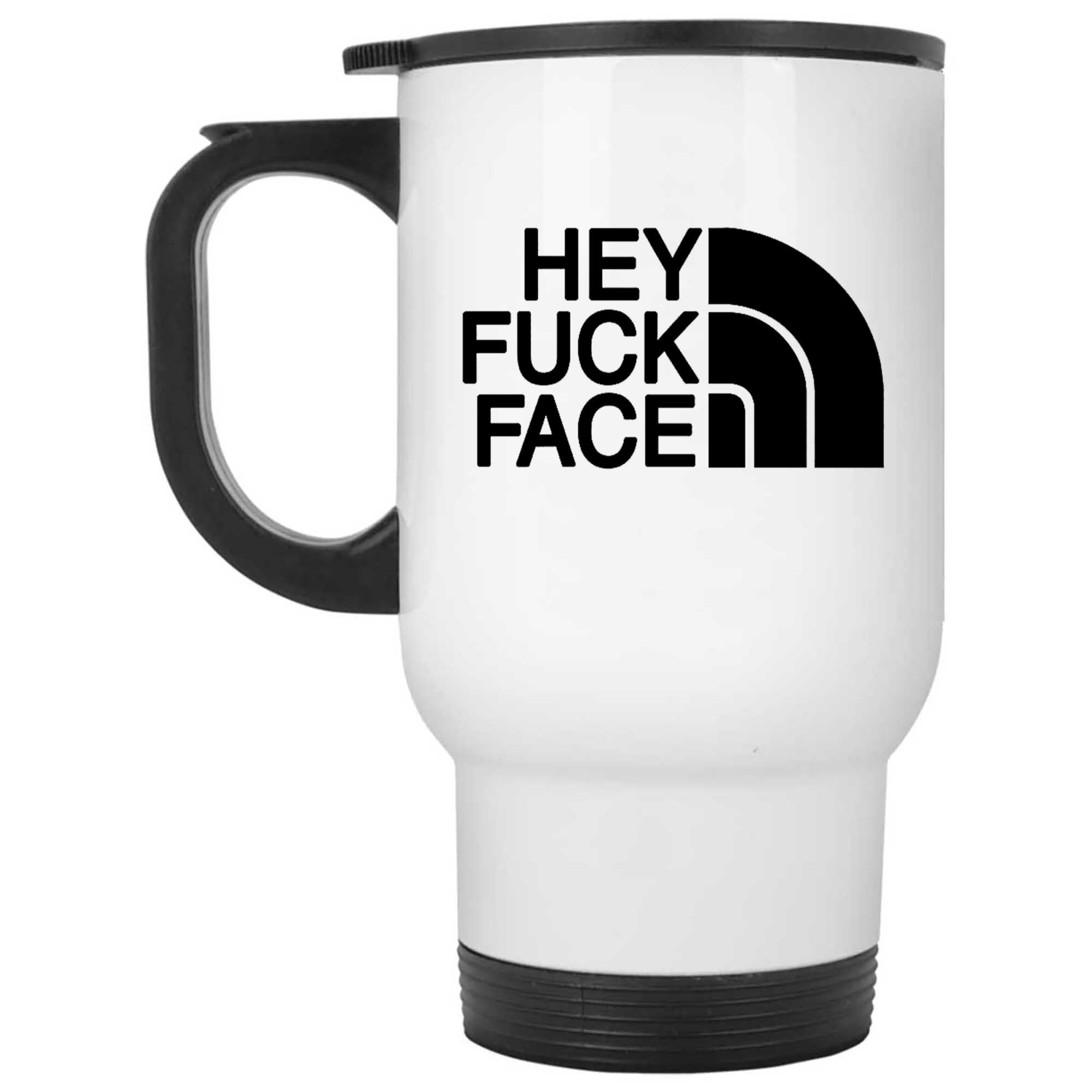 Skitongifts Funny Ceramic Novelty Coffee Mug Hey Fuck Face NTaMbRN