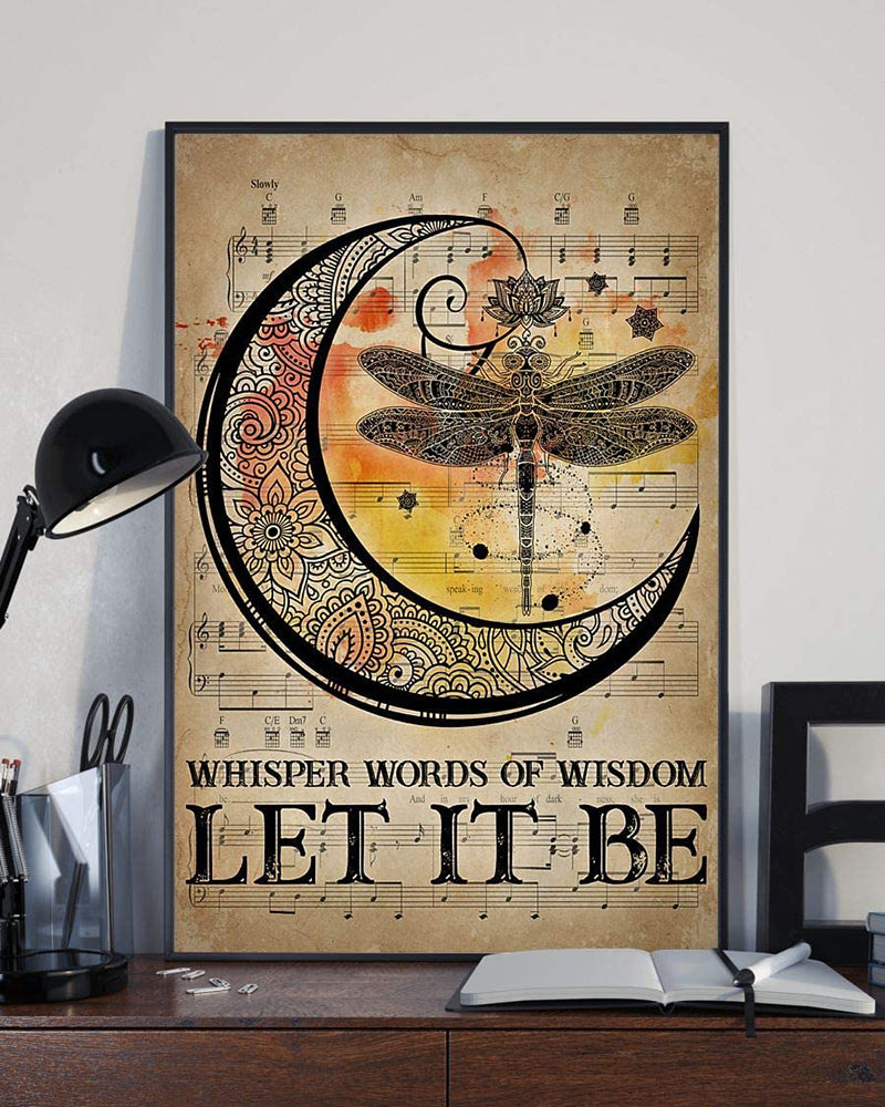 Hippie Dragonfly Moon Whisper Words Of Wisdom Let It Be 1208