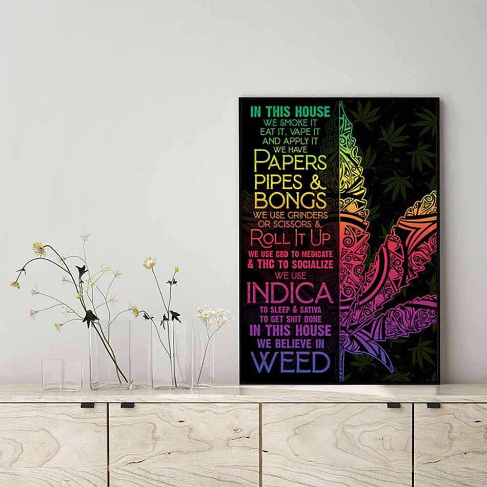 Hippie Weed In This House We Smoke It Eat It Vape It And Apply It-MH2108