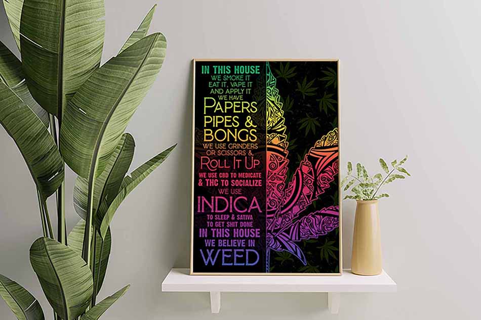 Hippie Weed In This House We Smoke It Eat It Vape It And Apply It-MH2108