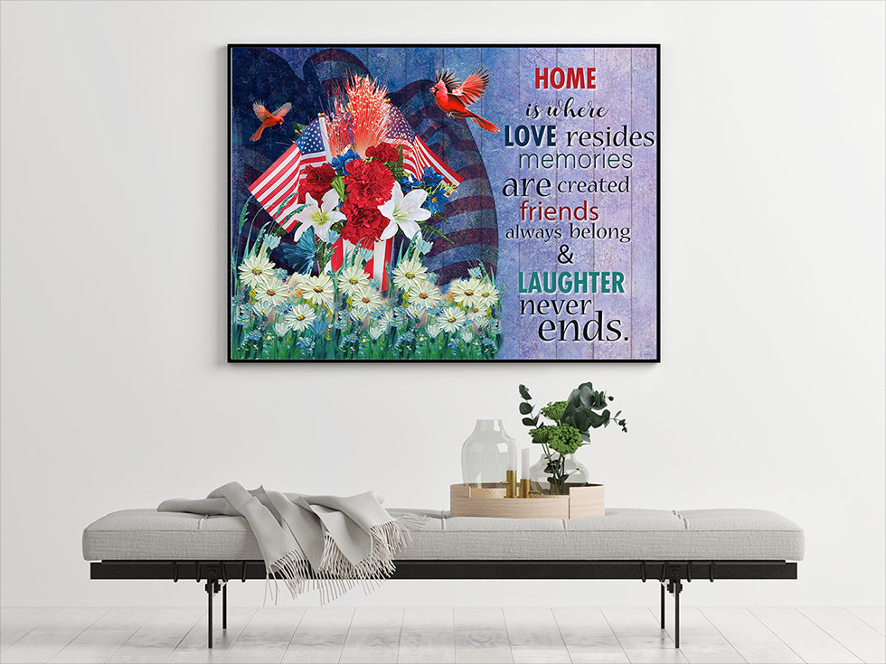 Home Is Where Love Resides And Laughter Never Ends Hummingbird Cardinal