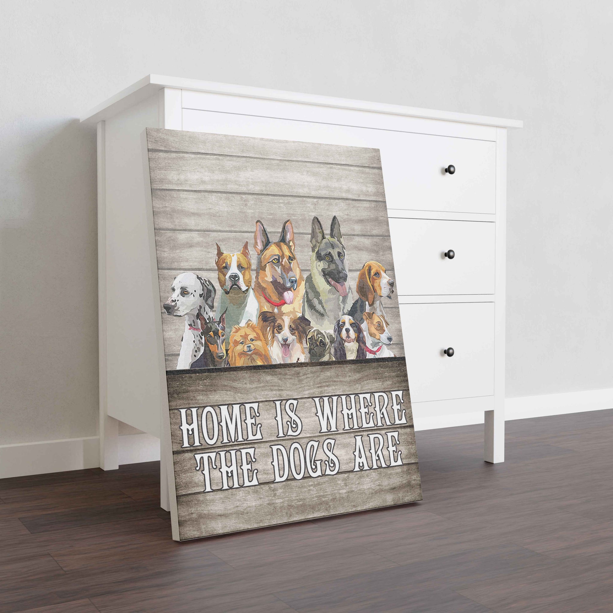 Skitongifts Wall Decoration, Home Decor, Decoration Room Home Is Where The Dogs Are-TT2701