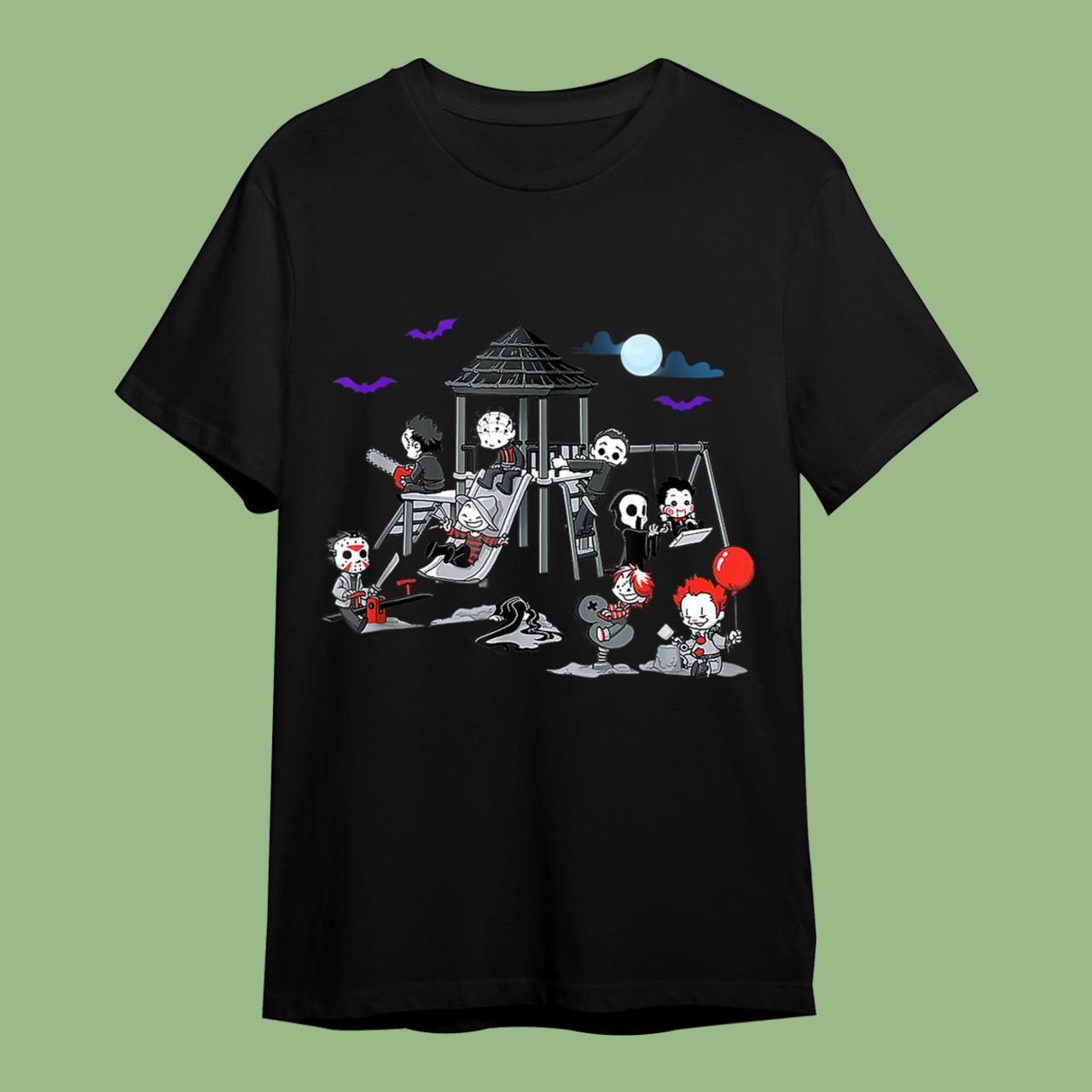 Skitongift Horror Clubhouse In Park Halloween T-Shirt