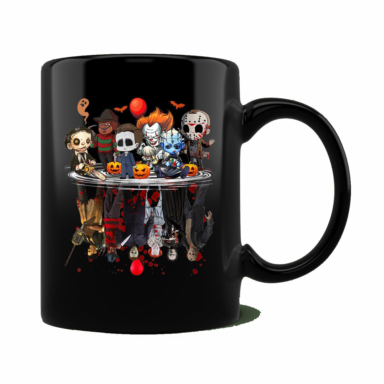 Skitongift Ceramic Novelty Coffee Mug Horror Movies Character Spooky Halloween Clothes Costume Gift Mug